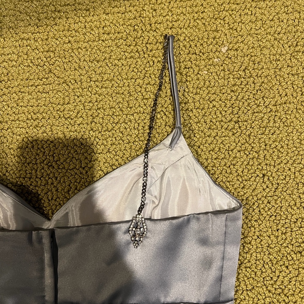 Alfred Angelo Silver Satin Gown - Picture 5 of 6
